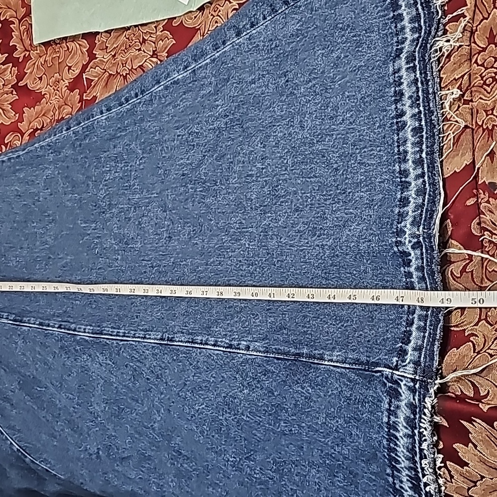 Zara The Tilda Raw Hem Long Line Denim Dress Medium - Picture 12 of 14